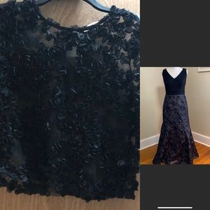 2 pcs Black Maxi formal dress , size 8 Pettit, Ignite Evening w lace jacket